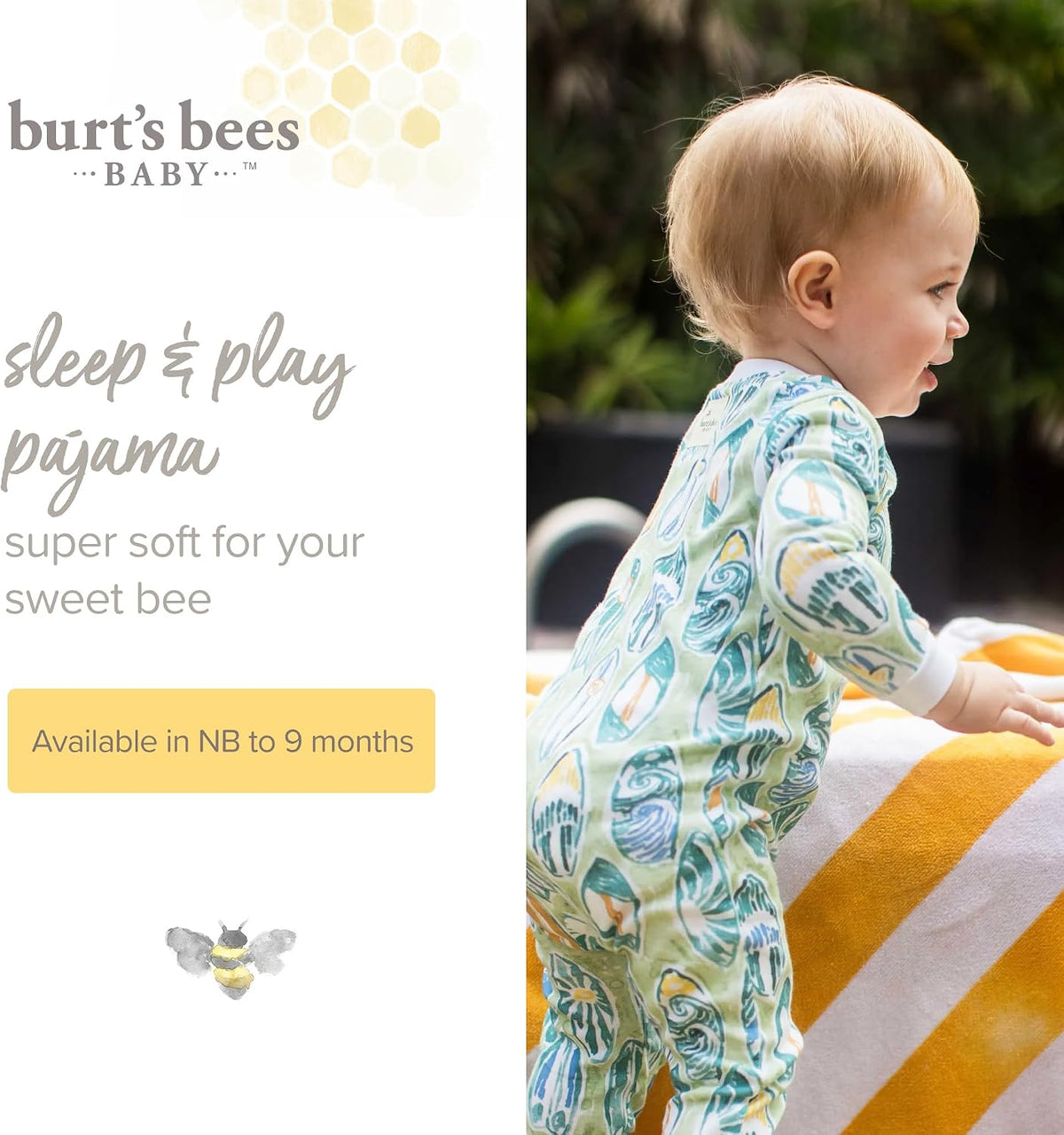 Burt's Bees Baby Unisex Sleep and Play Pajama, Footless One-Piece Zipper PJ