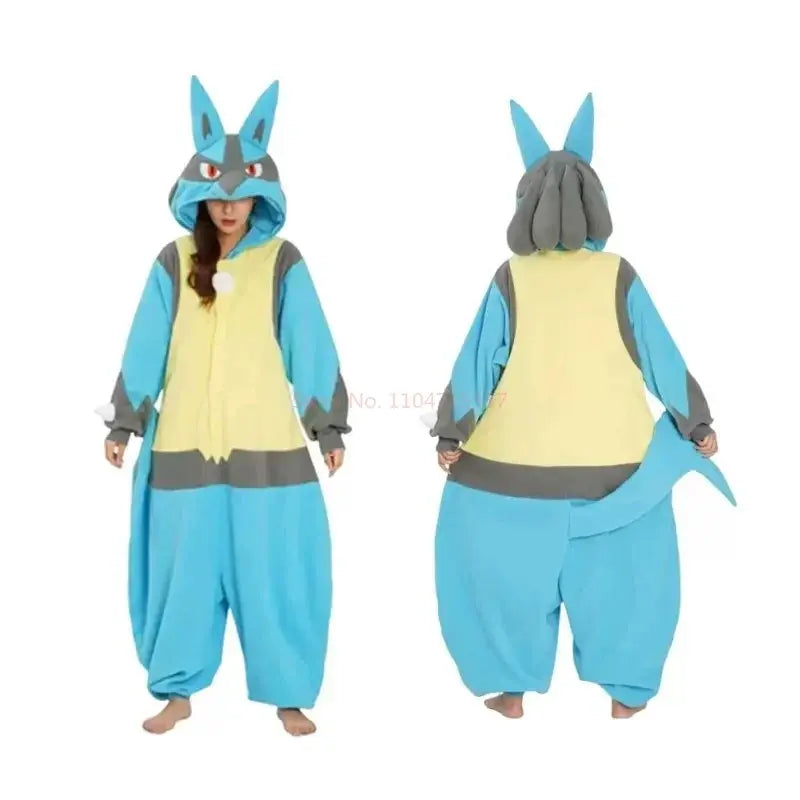 Greninja Onesie Kigurumi Lucario Pajamas Adult Cosplay Costume Unisex Anime Pijamas Halloween Christmas Costume Pijama Toys Gift