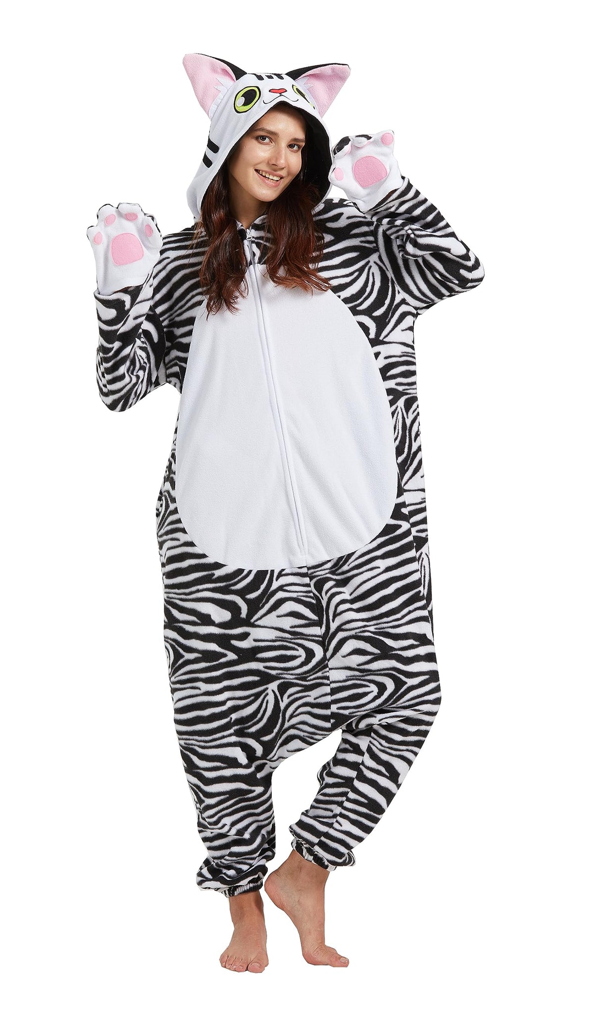 SAMGU Adult Onesie Animal Halloween Cosplay Costume One Piece Pajamas for Women and Men