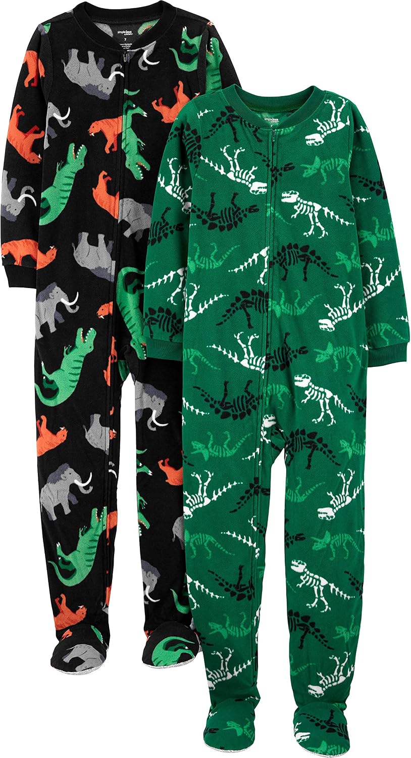 Simple Joys by Carter's Kids' Loose-fit Flame Resistant Fleece Footed Pajamas