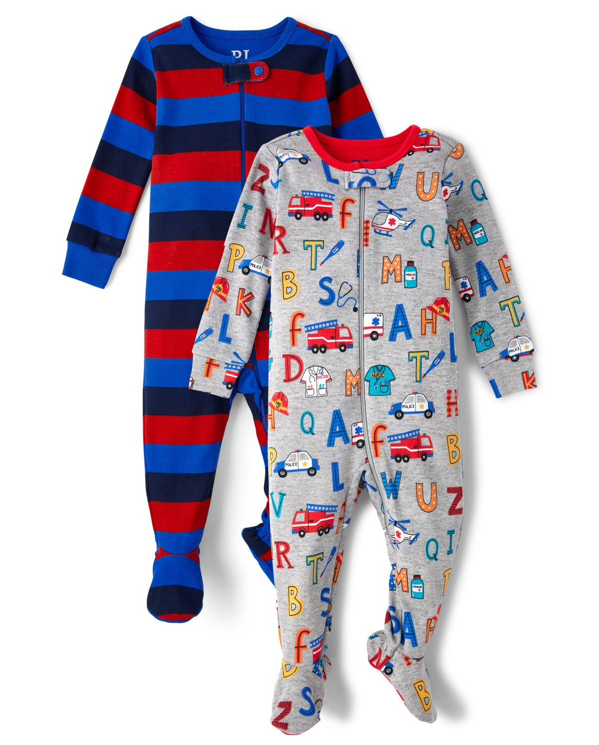 The Children's Place Baby Boys' And Toddler Long Sleeve 100% Cotton Zip-front One Piece Footed Pajama