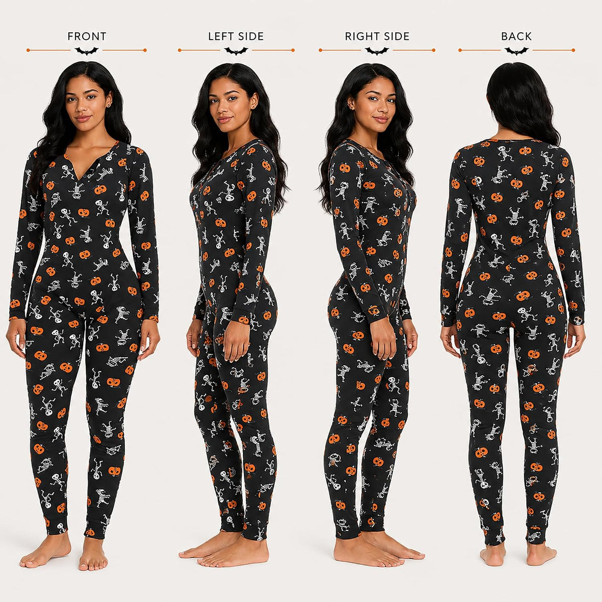 Halloween Sexy Onesie Pajamas Women One Piece Bodycon Romper Jumpsuit Adult