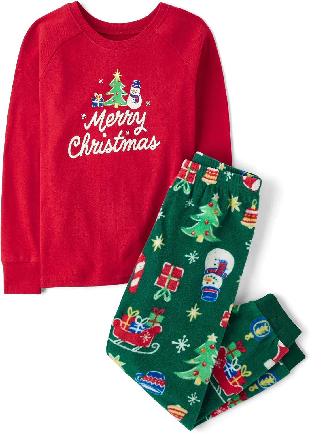 The Children's Place Baby and Kids' Sibling Matching Christmas Pajama Sets, Fleece