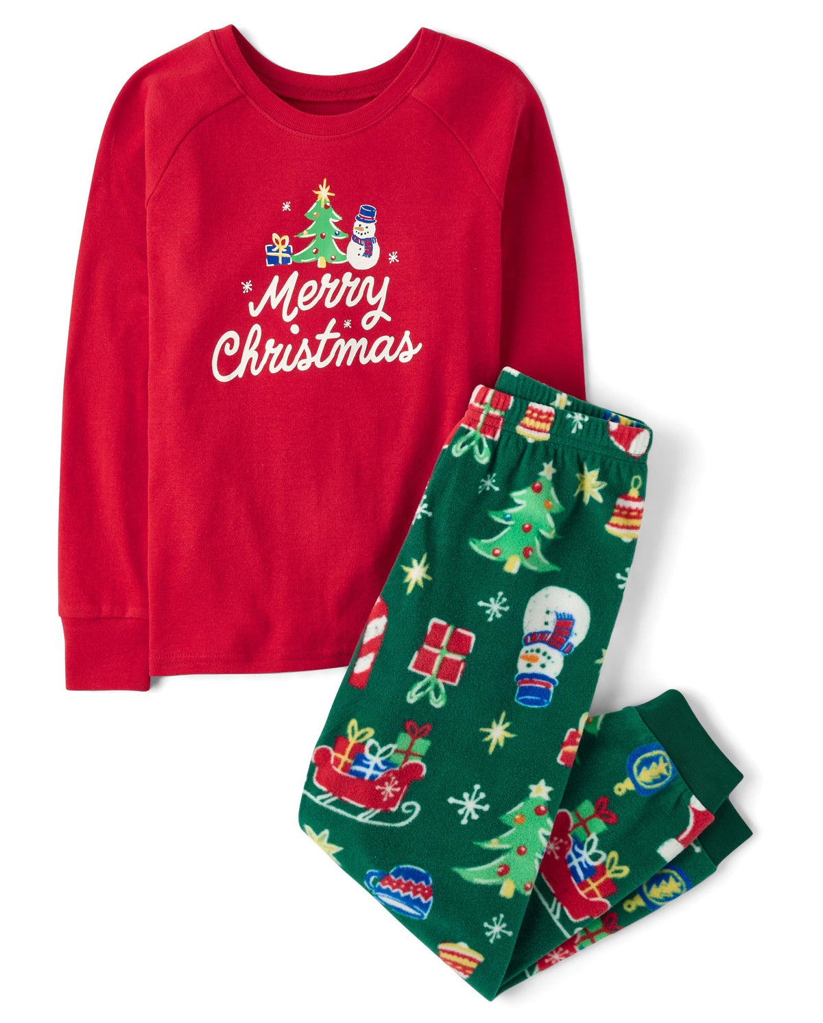 The Children's Place Baby and Kids' Sibling Matching Christmas Pajama Sets, Fleece