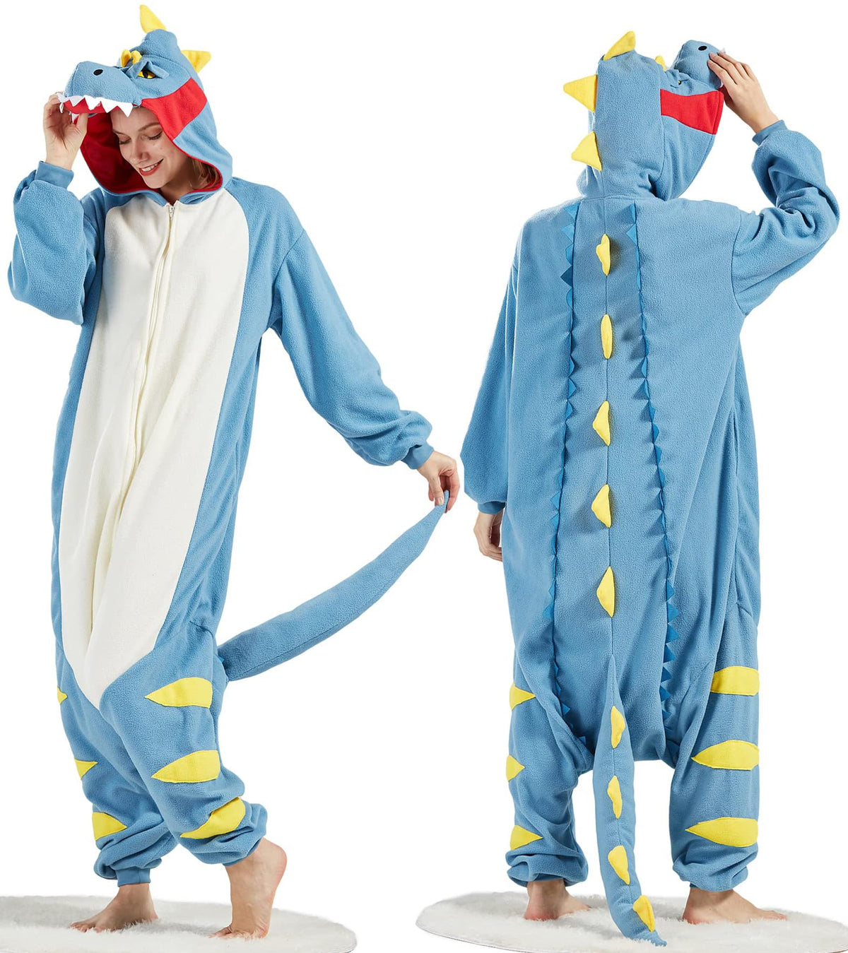 SAMGU Adult Onesie Animal Halloween Cosplay Costume One Piece Pajamas for Women and Men
