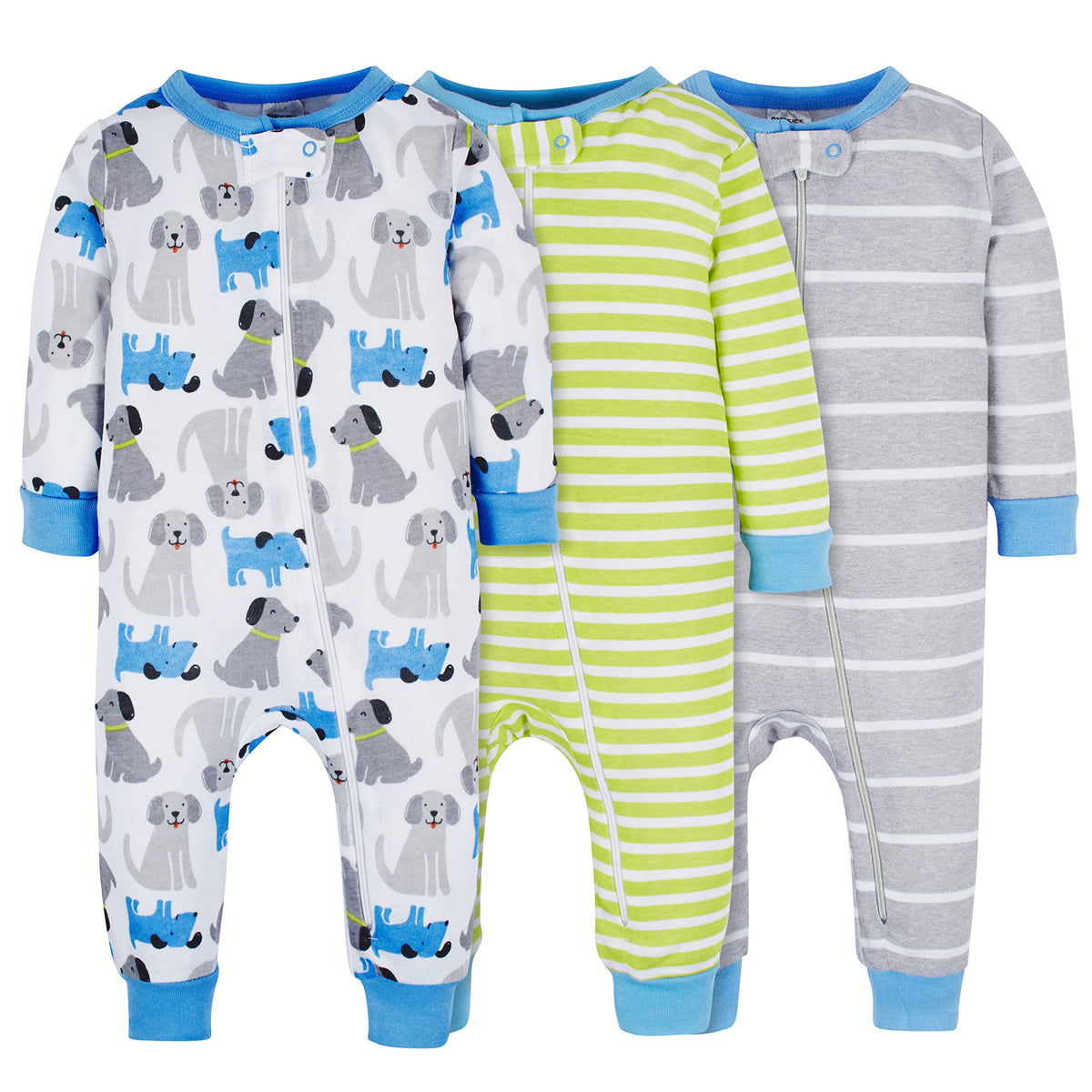 Onesies Brand Baby Boys' 3-pack Snug Fit One-piece Cotton Pajamas