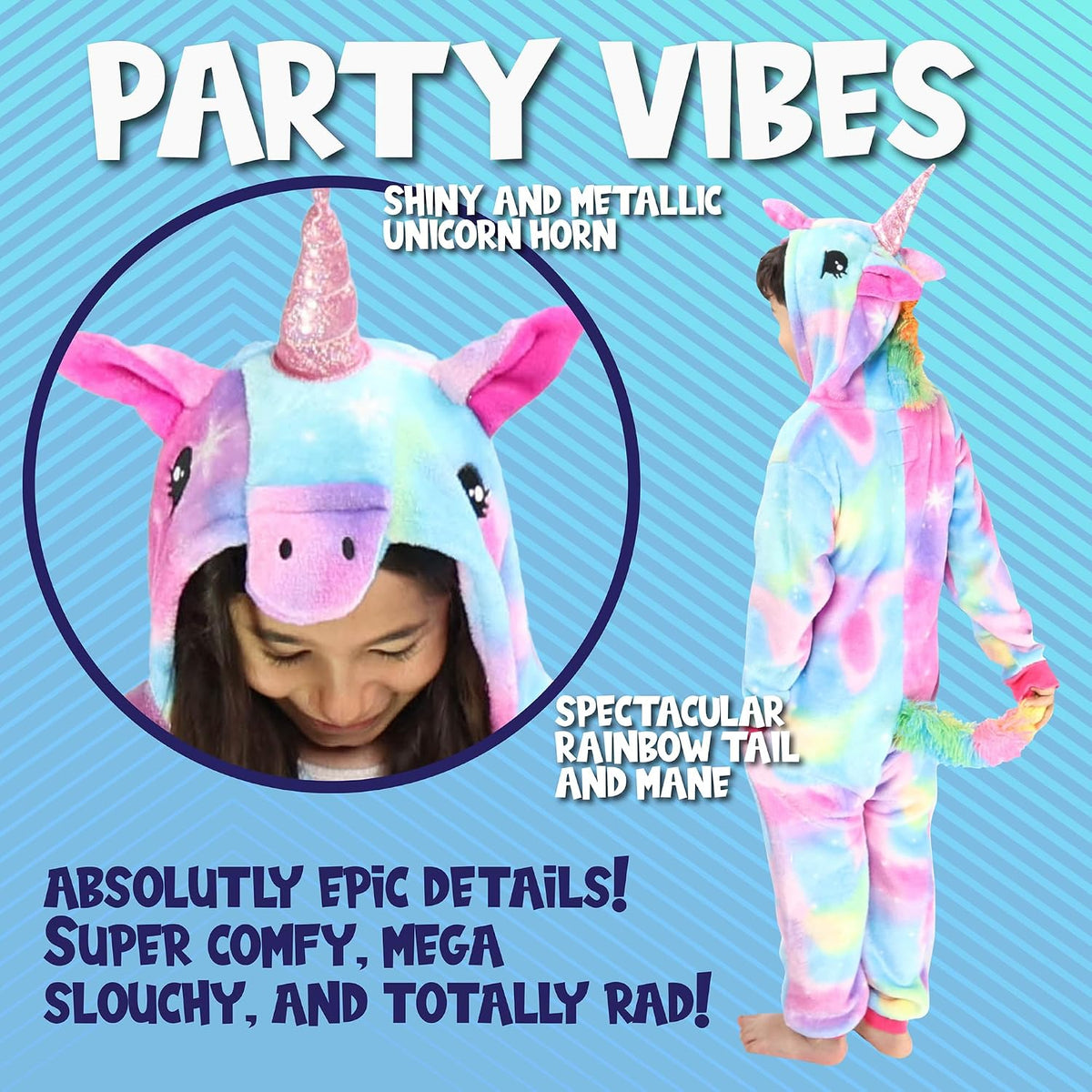 Funziez! Slim Fit Adult Onesie - Animal Costume - Plush Unisex Halloween One Piece Cosplay Suit for Women and Men