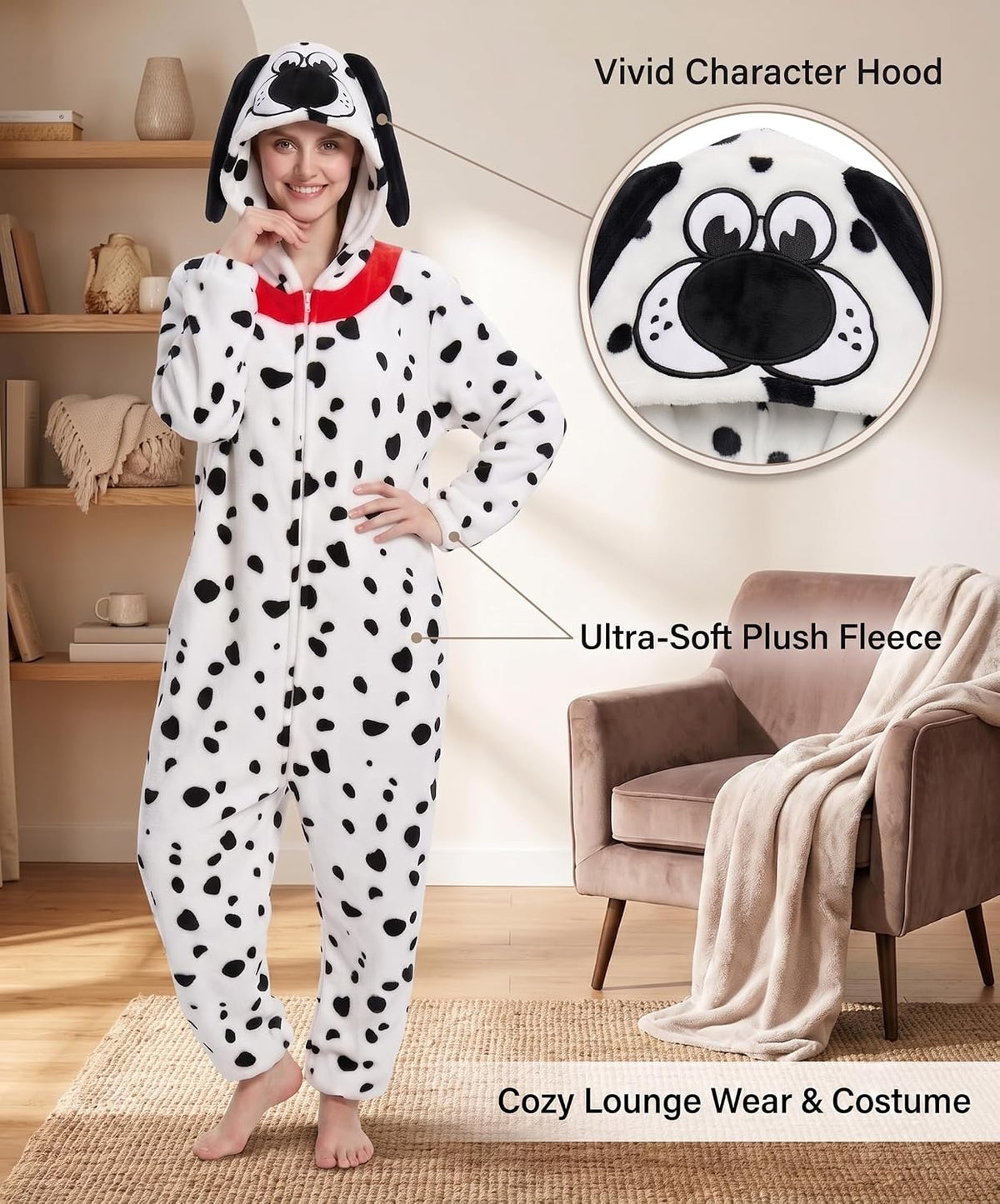 Hundredmore Adult Onesie Pajamas Animal Costume One Piece Loungewear