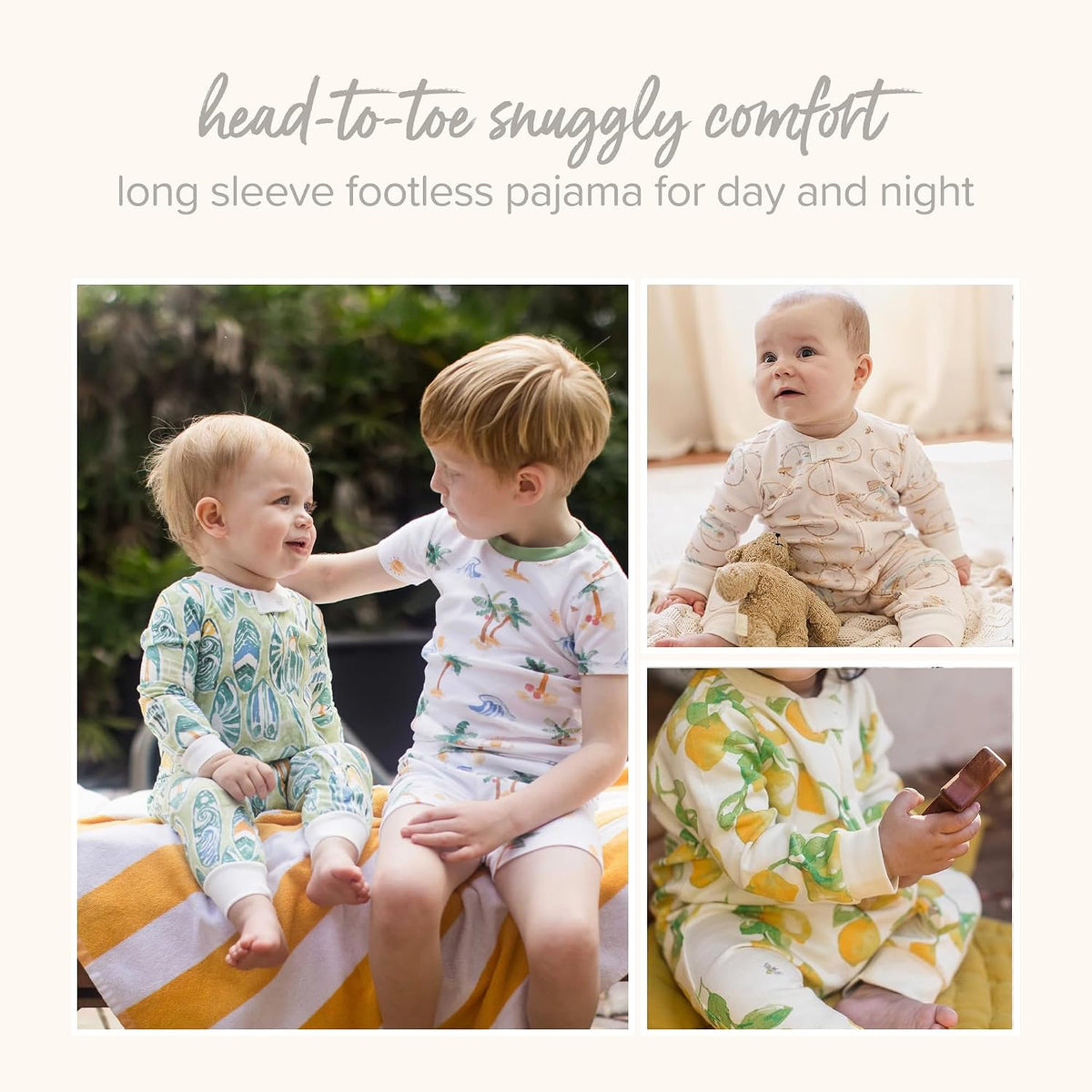 Burt's Bees Baby Unisex Sleep and Play Pajama, Footless One-Piece Zipper PJ