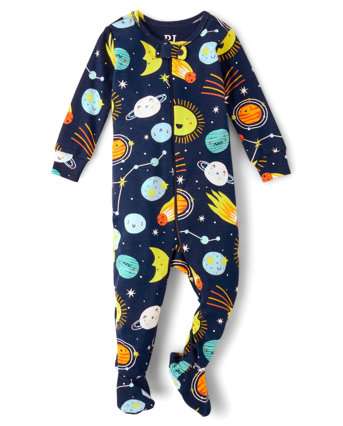The Children's Place Baby Boys' And Toddler Long Sleeve 100% Cotton Zip-front One Piece Footed Pajama
