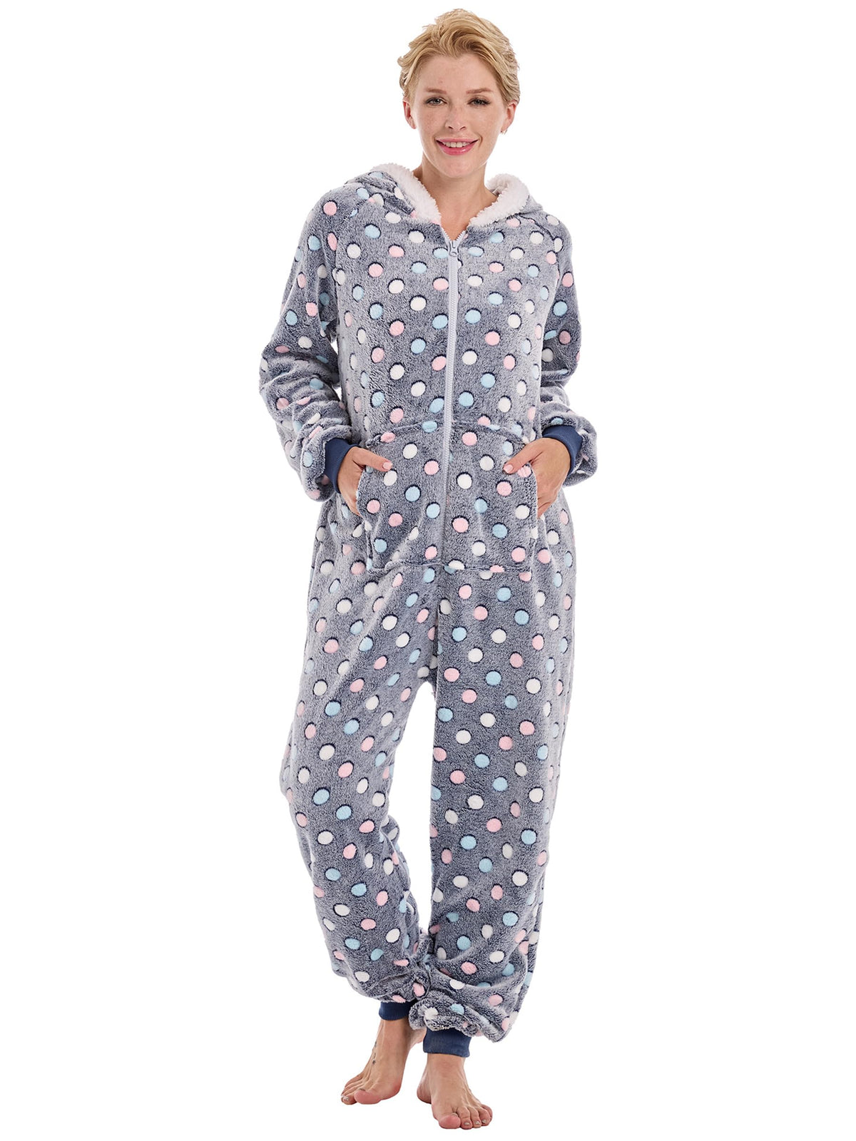 Onesie Pajamas for Women Fleece Womens Onesie Pajamas, Fuzzy Pajama Onesies for Women