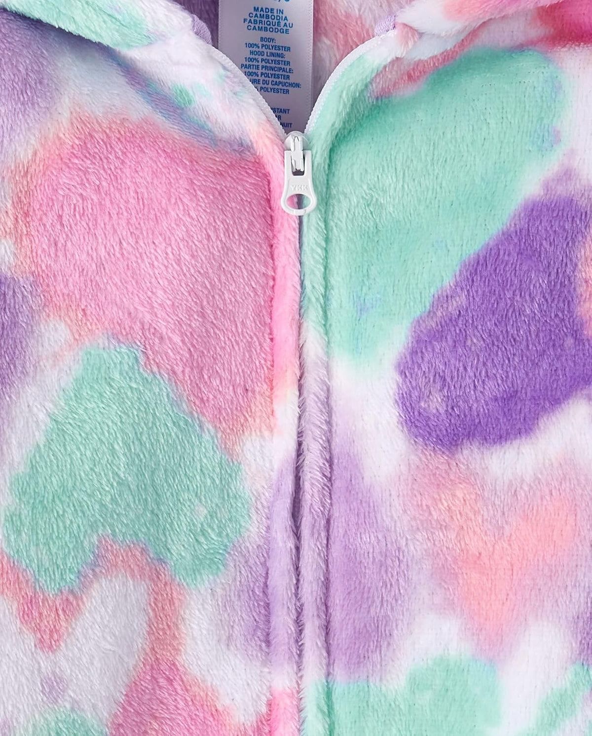 The Children's Place Girls' Long Sleeve Fleece Zip Up One Piece Pajama