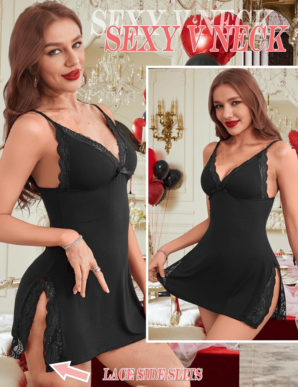 Avidlove Women's Lingerie Sexy Nightwear Spaghetti Strap Nightgown Babydoll