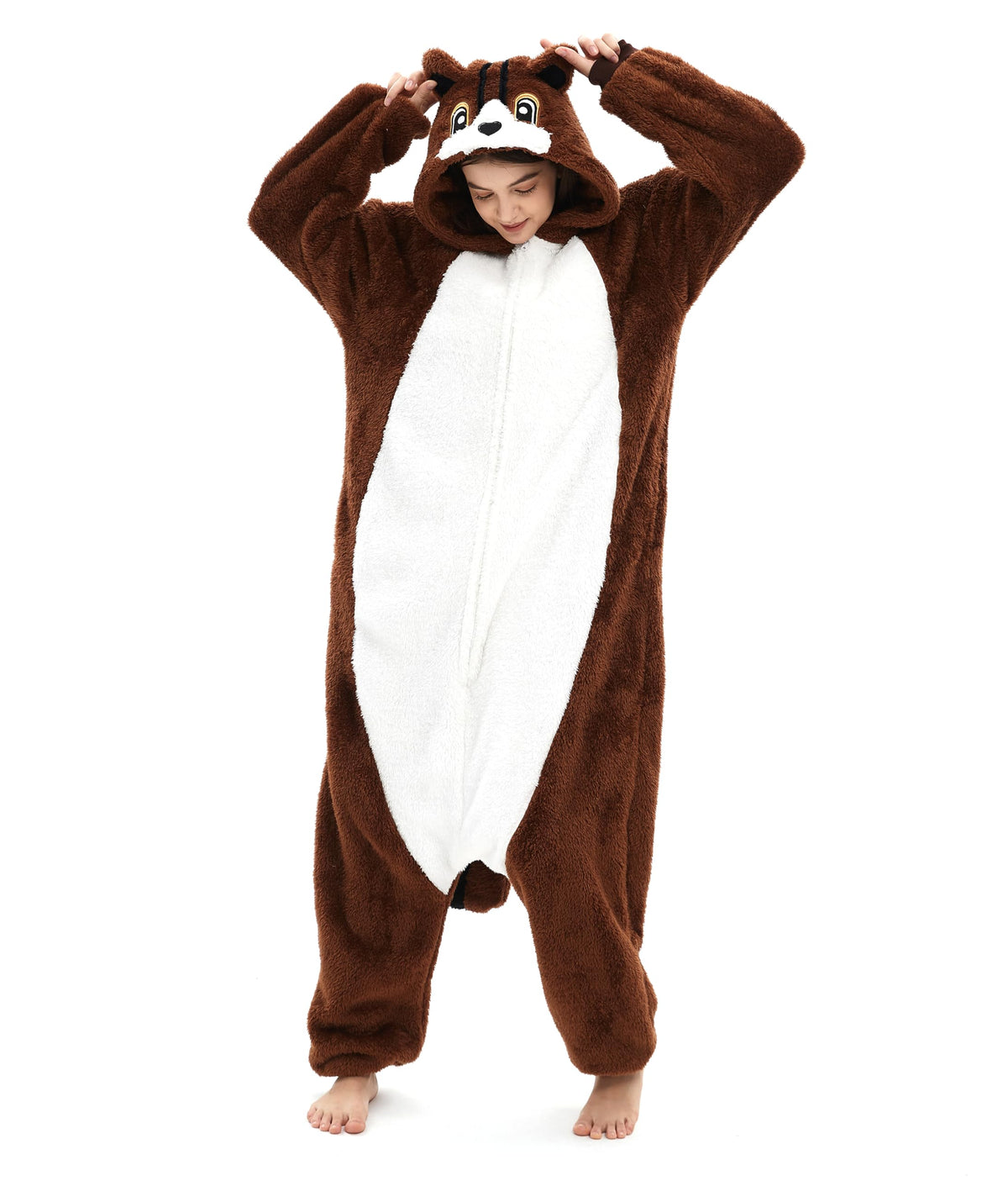 SAMGU Adult Onesie Animal Halloween Cosplay Costume One Piece Pajamas for Women and Men