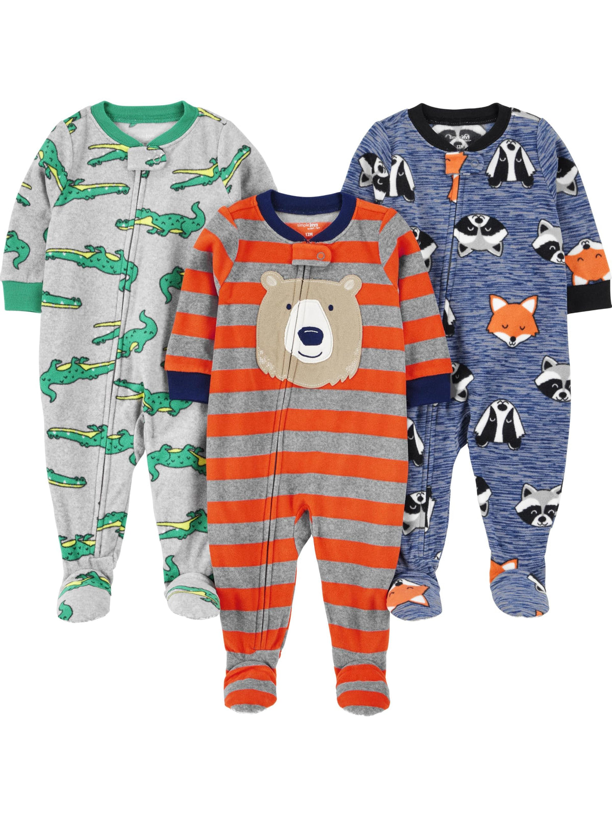 Simple Joys by Carter's Baby Boys Loose-Fit Flame Resistant Fleece Footed Pajamas