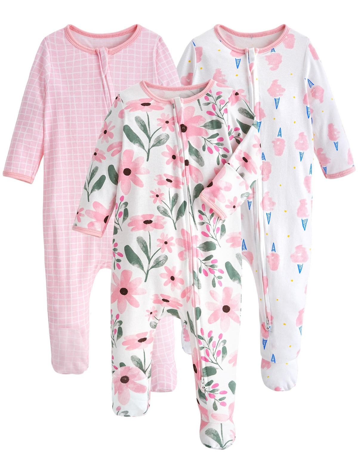 Yoofoss Baby Pajamas 100% Organic Cotton Newborn Sleepers Boy Girl Clothes