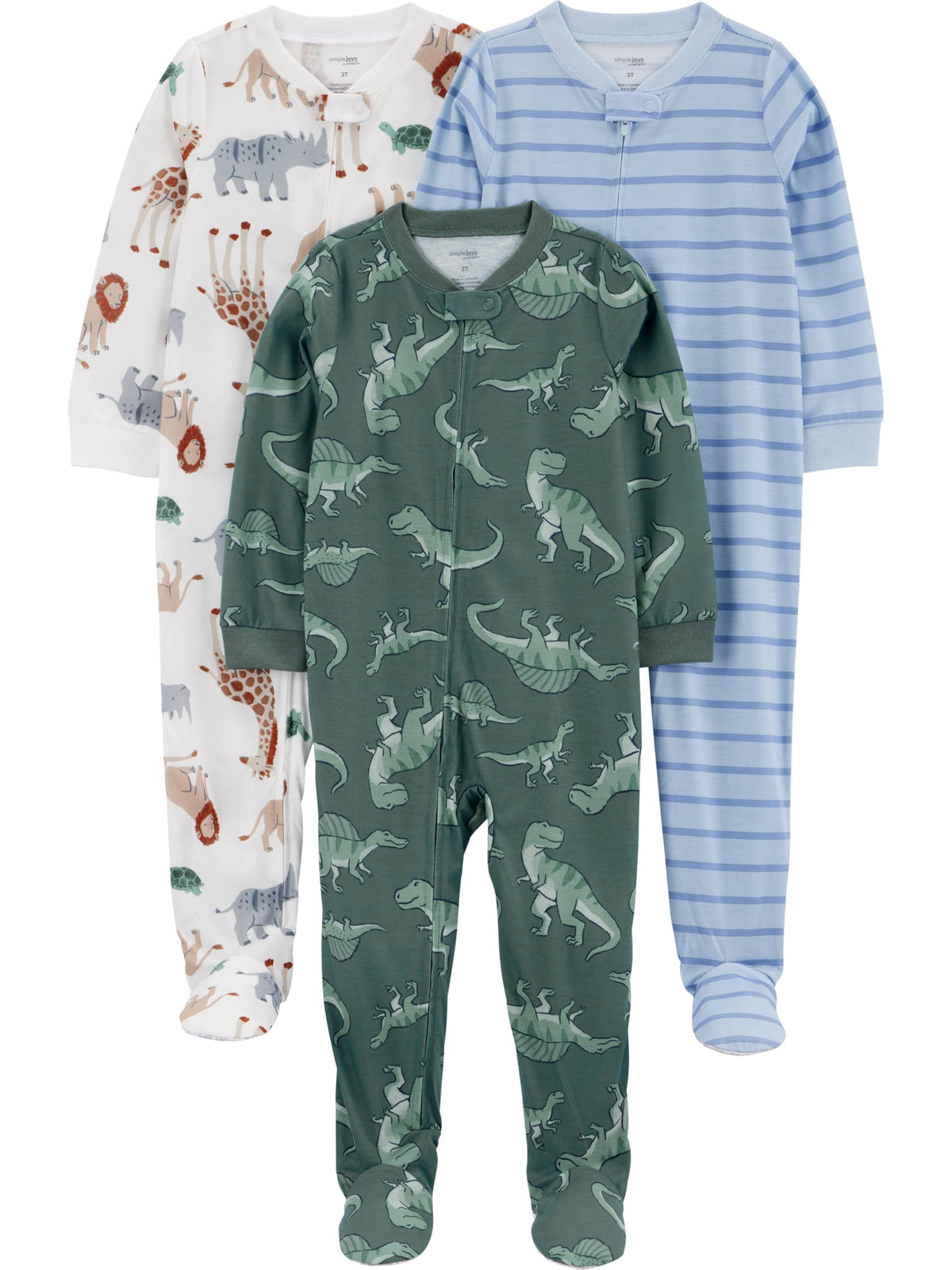Simple Joys by Carter's Baby Boys Loose-Fit Flame Resistant Fleece Footed Pajamas