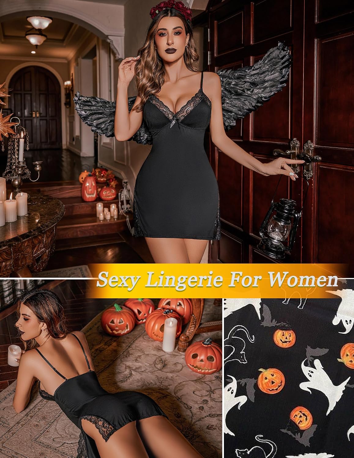 Avidlove Women's Lingerie Sexy Nightwear Spaghetti Strap Nightgown Babydoll