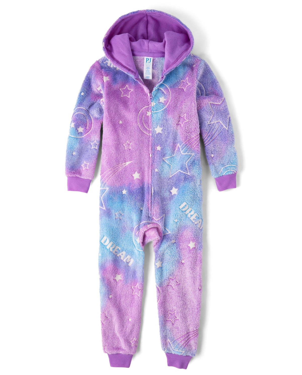 The Children's Place Girls' Long Sleeve Fleece Zip Up One Piece Pajama
