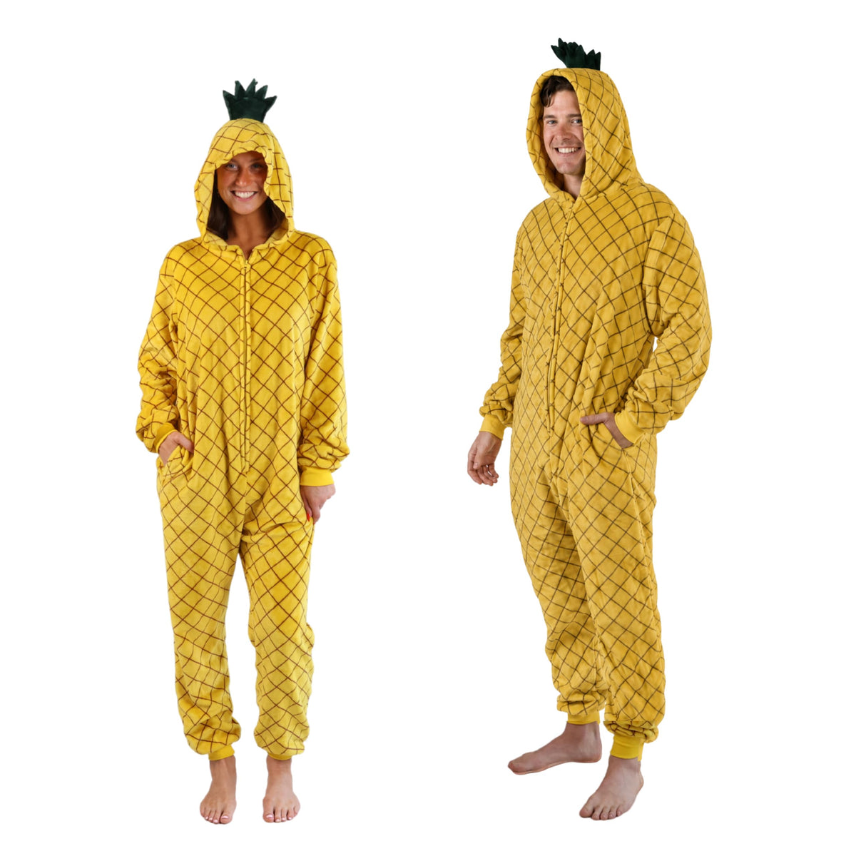 Funziez! Slim Fit Adult Onesie - Animal Costume - Plush Unisex Halloween One Piece Cosplay Suit for Women and Men