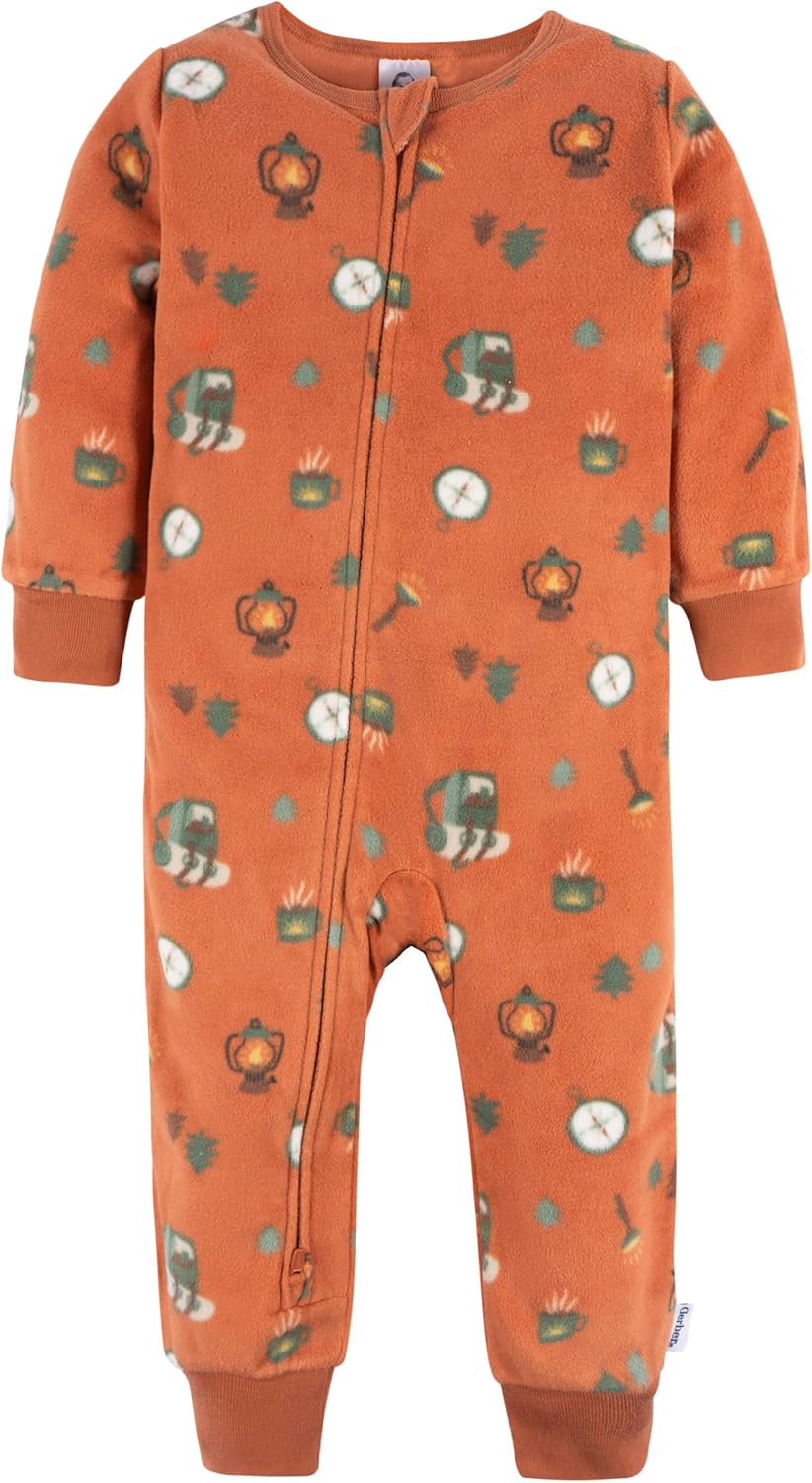 Gerber Baby Boys 3-Pack Fleece Footless Pajamas