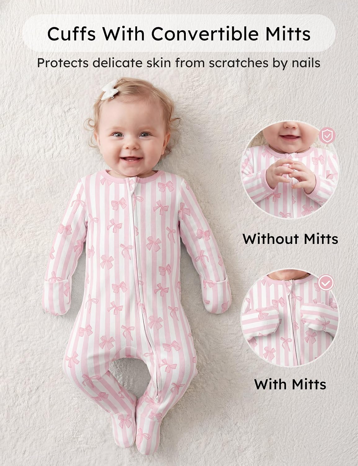Yoofoss Baby Pajamas 100% Organic Cotton Newborn Sleepers Boy Girl Clothes