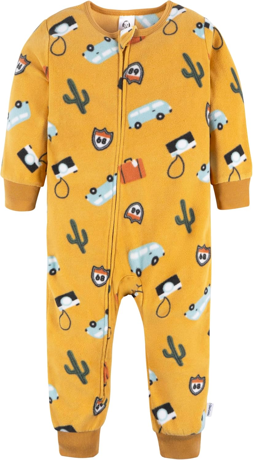 Gerber Baby Boys 3-Pack Fleece Footless Pajamas