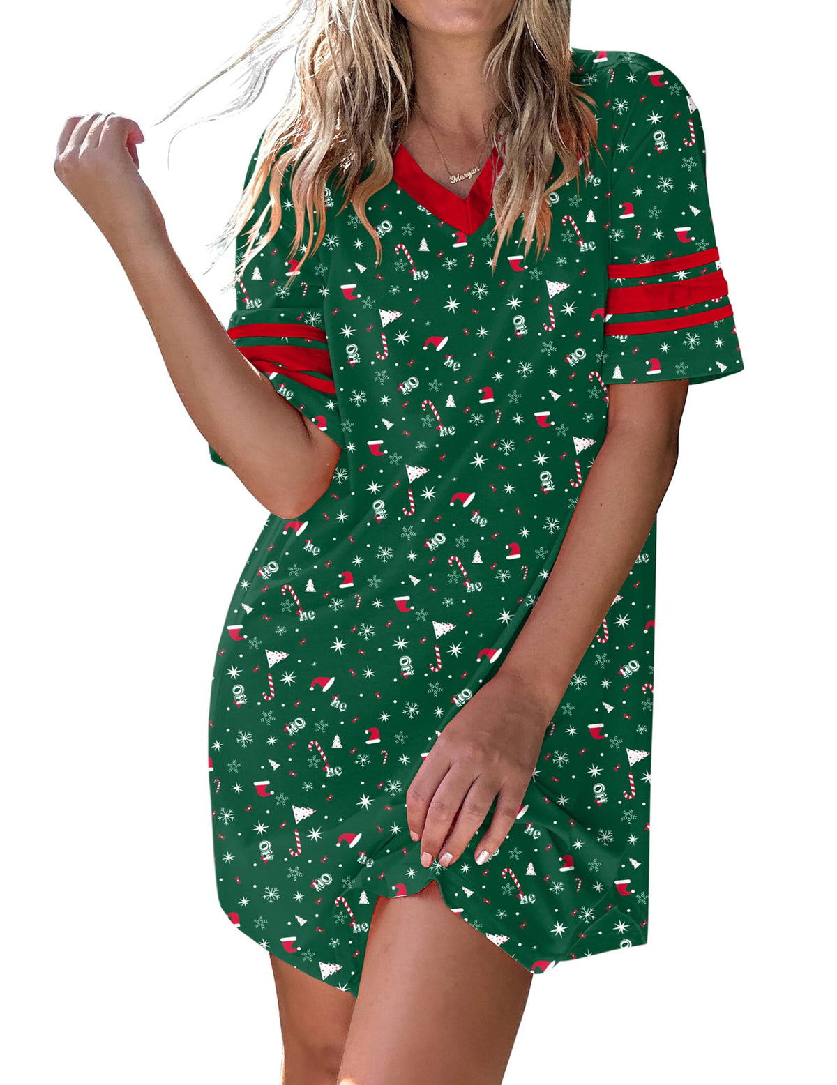 Ekouaer Nightgowns for Women Cotton Night Gowns Short Sleeve Sleepwear