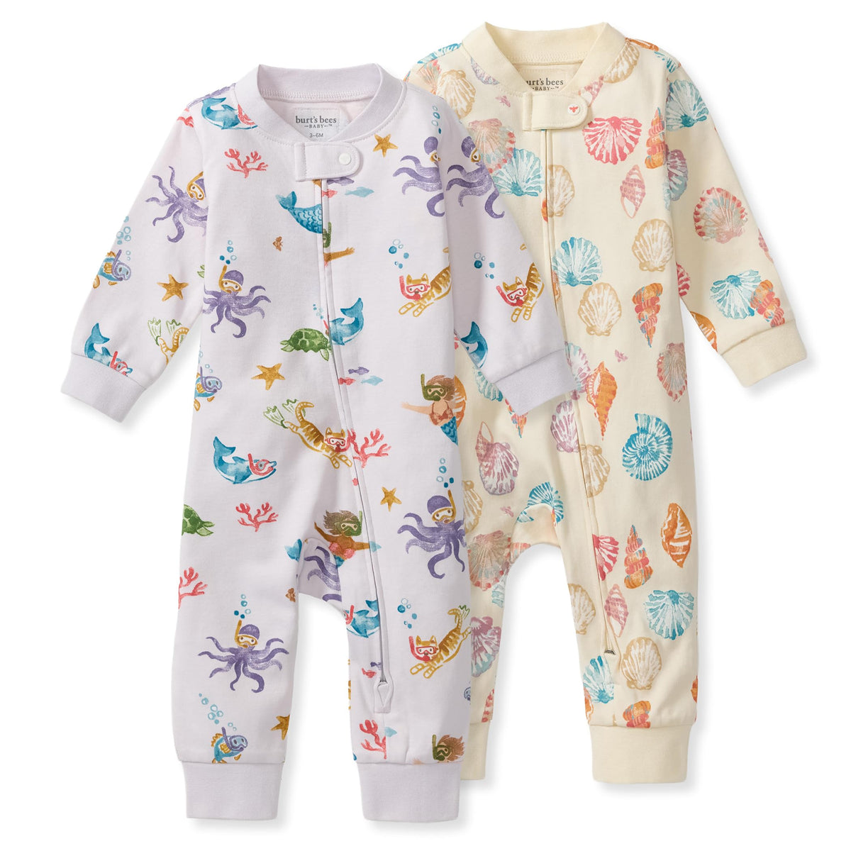 Burt's Bees Baby Unisex Sleep and Play Pajama, Footless One-Piece Zipper PJ
