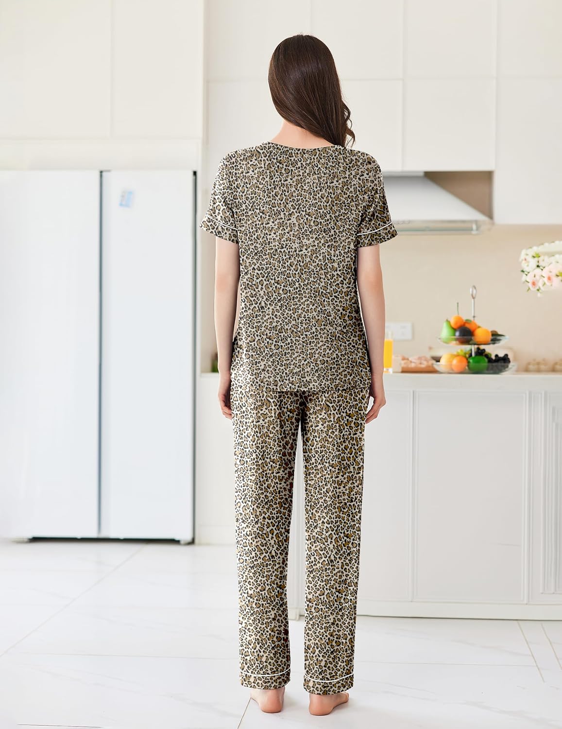 Ekouaer Pajamas for Women Set 2 Piece Sleepwear Comfy Lounge Set S-XXL