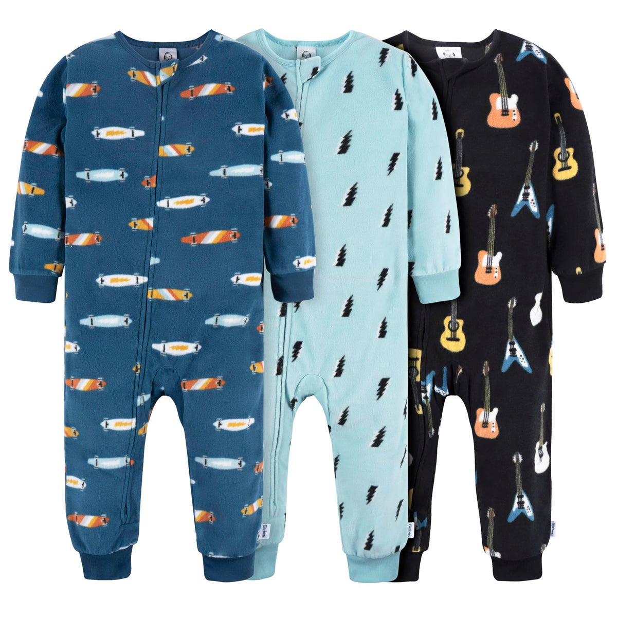 Gerber Baby Boys 3-Pack Fleece Footless Pajamas