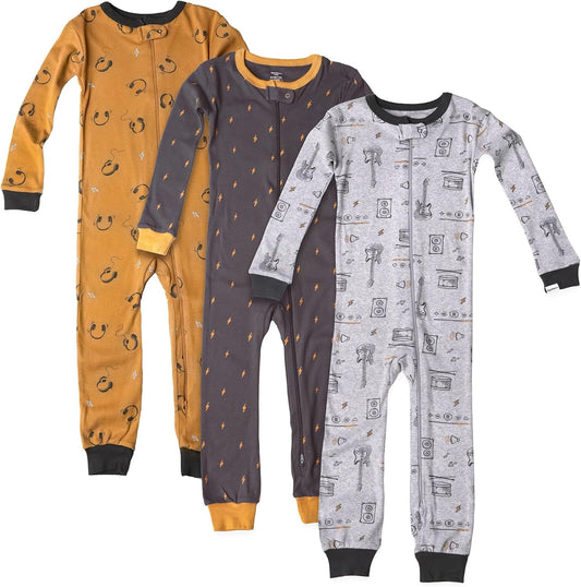 Gerber Baby Boys 3-Pack Snug Fit Footless One Piece Cotton Pajamas