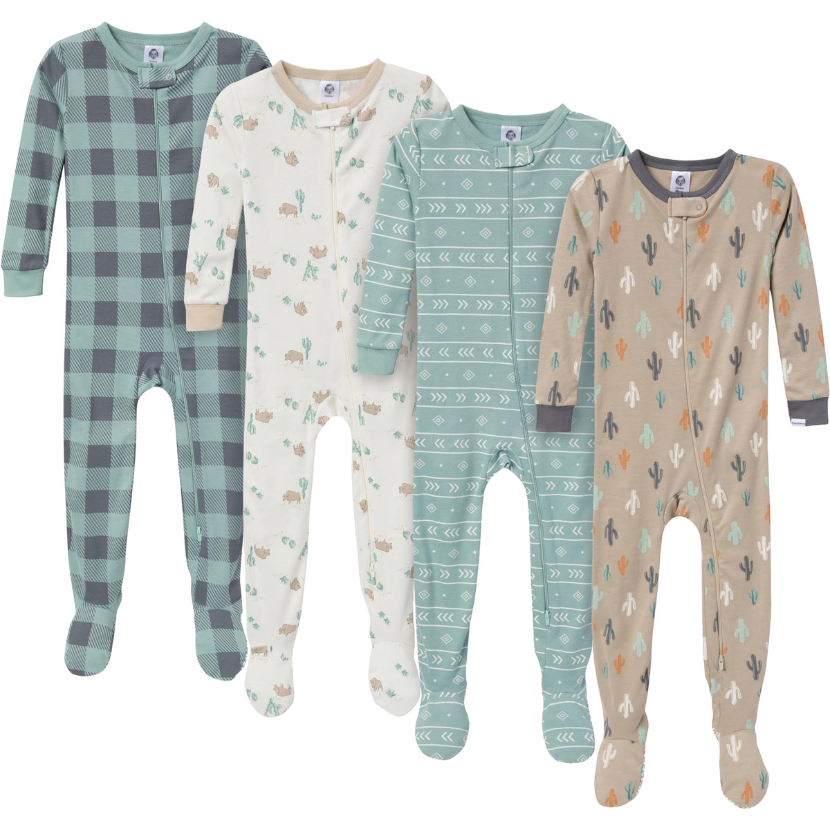 Gerber Baby Boys 4-Pack Footed Pajamas