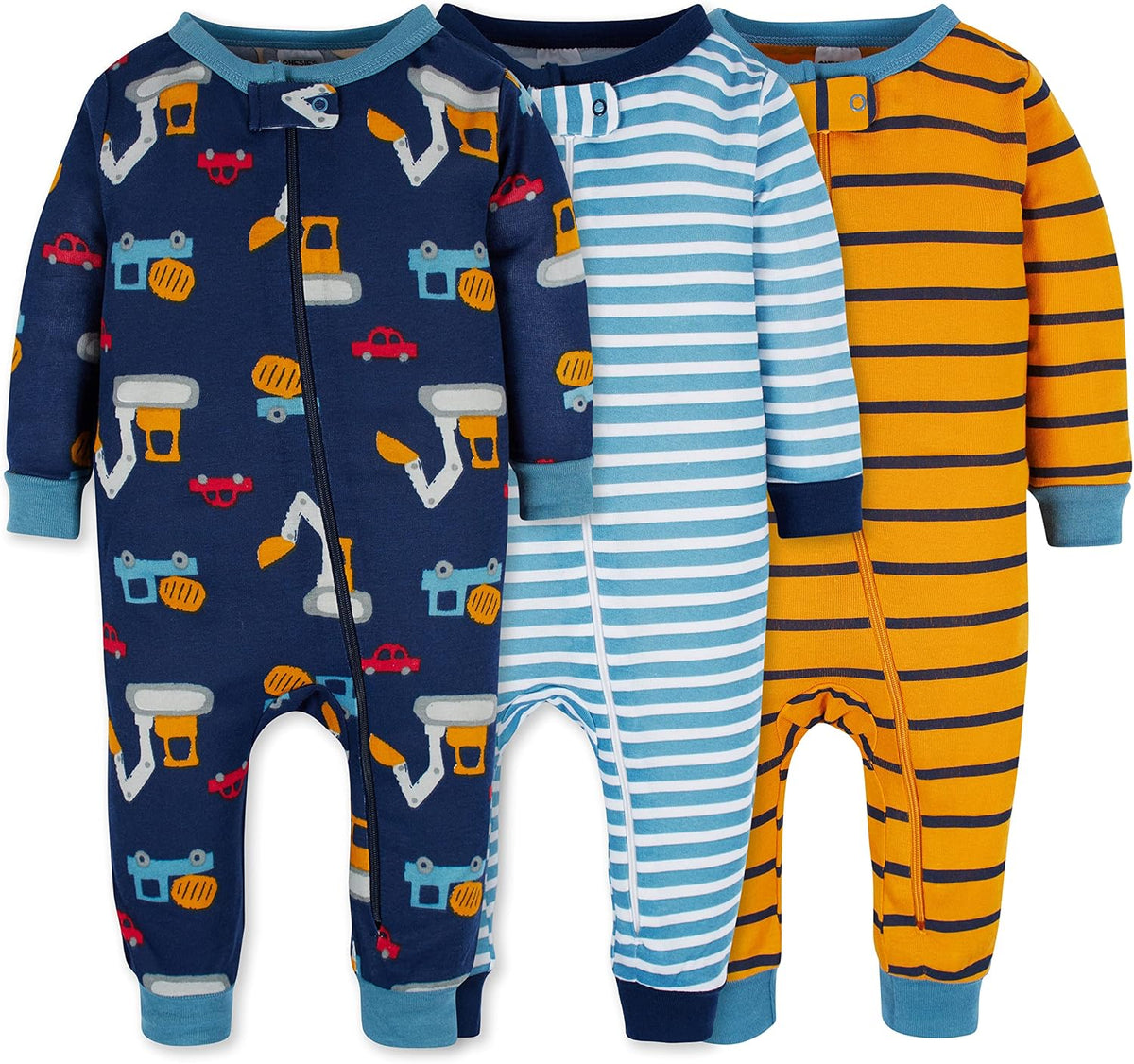 Onesies Brand Baby Boys' 3-pack Snug Fit One-piece Cotton Pajamas