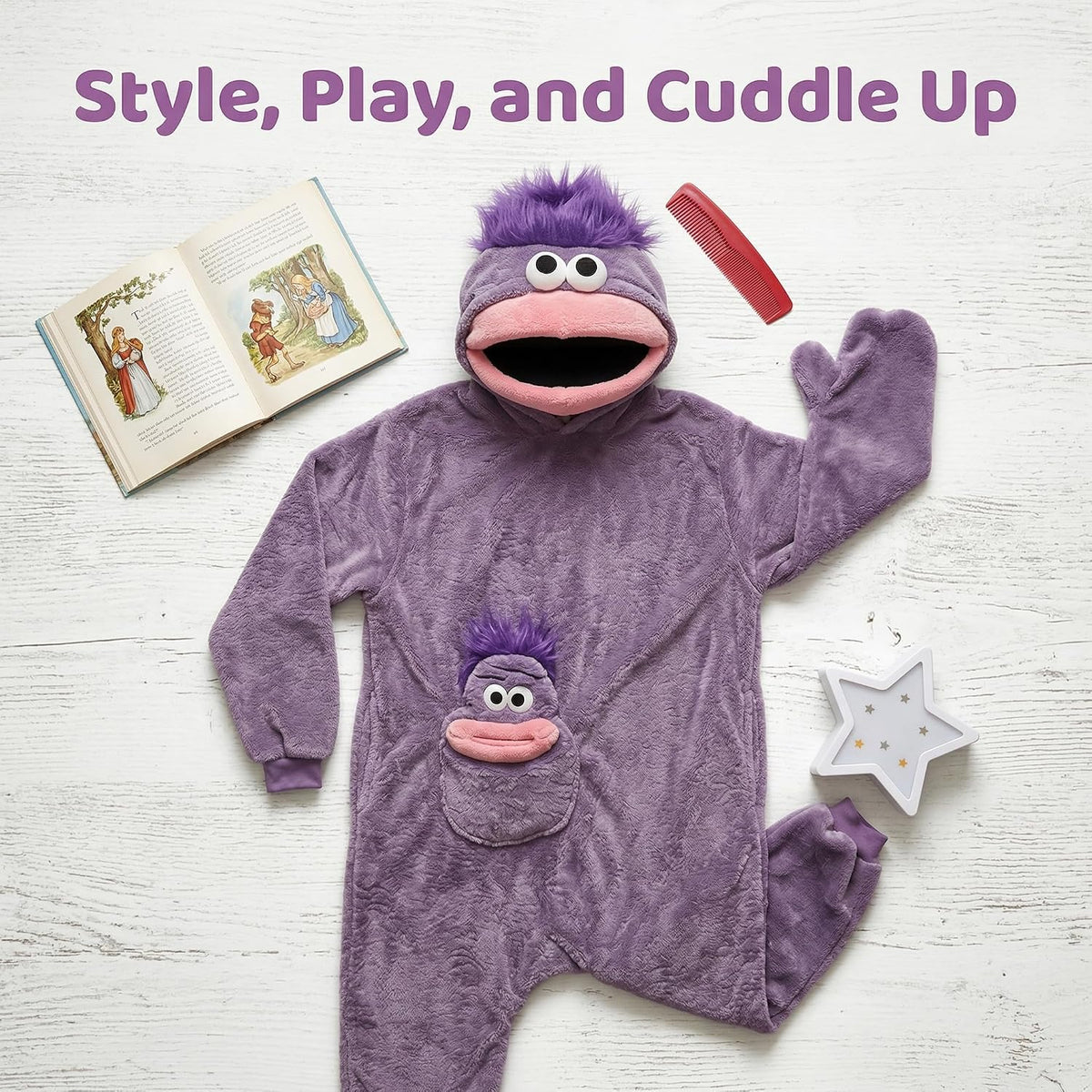 Monster Onesie Adult – Big Mouth Monster Onesie Pajamas, Silly Onesie Costume for Halloween, Parties & Loungewear