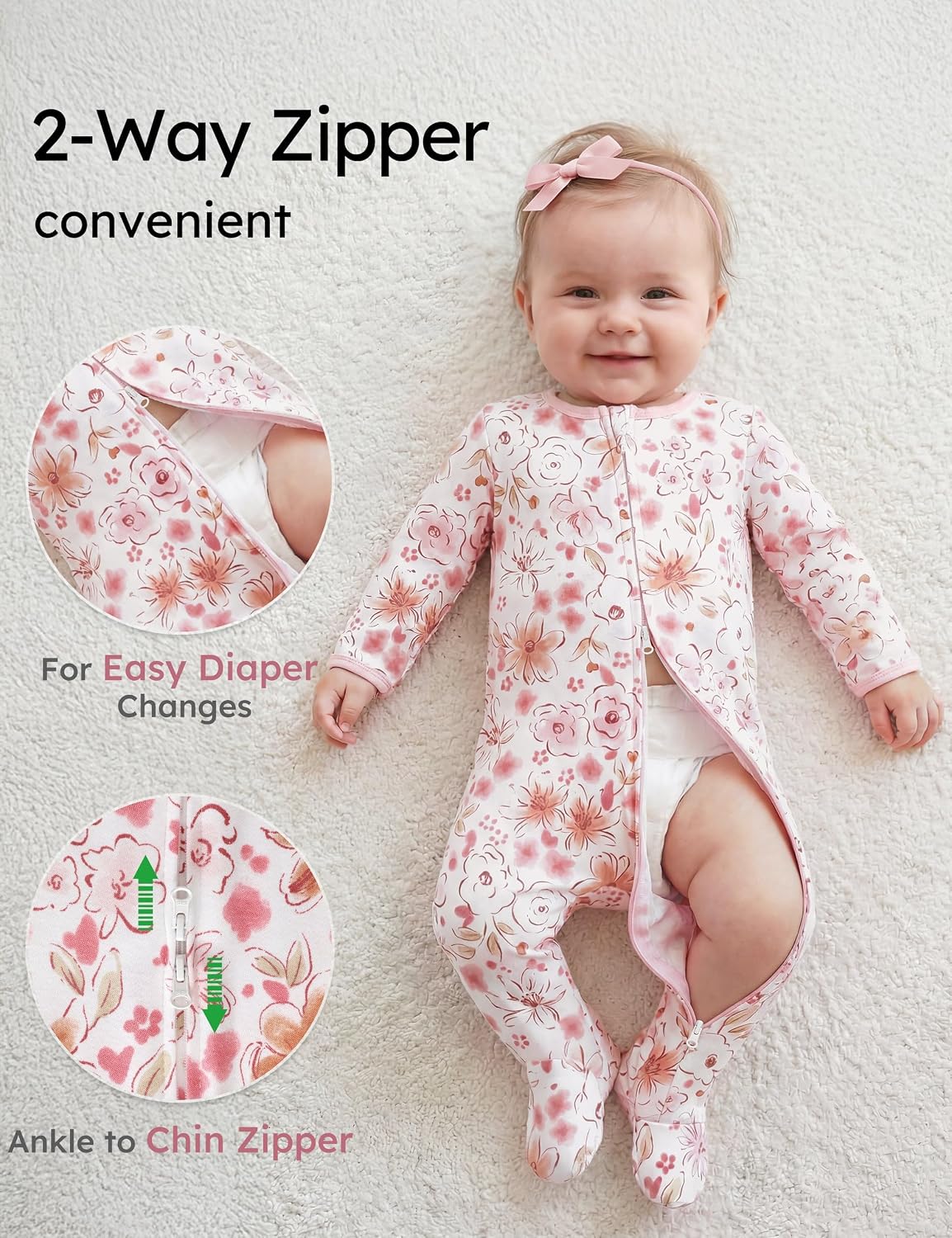 Yoofoss Baby Pajamas 100% Organic Cotton Newborn Sleepers Boy Girl Clothes