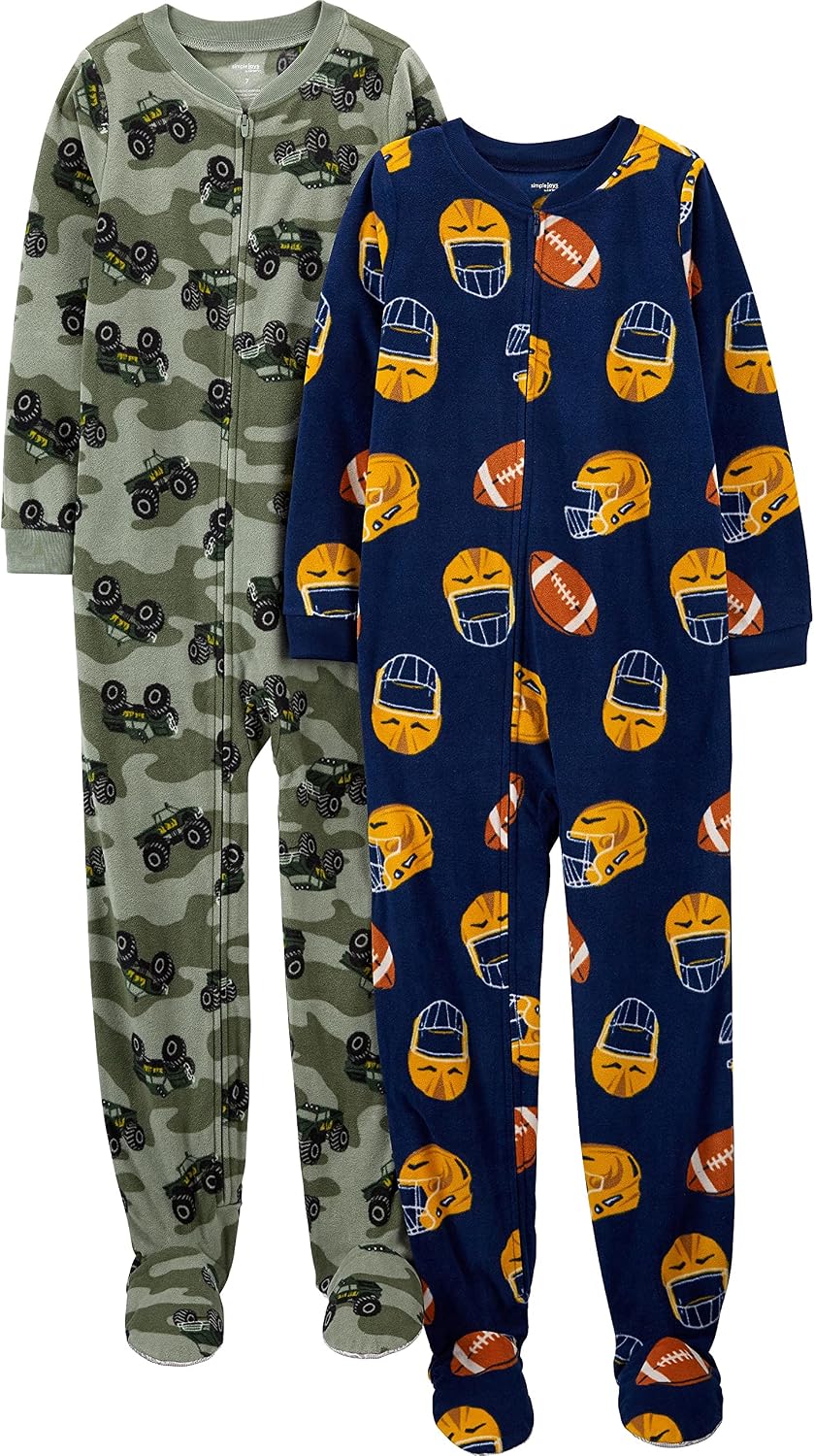 Simple Joys by Carter's Kids' Loose-fit Flame Resistant Fleece Footed Pajamas