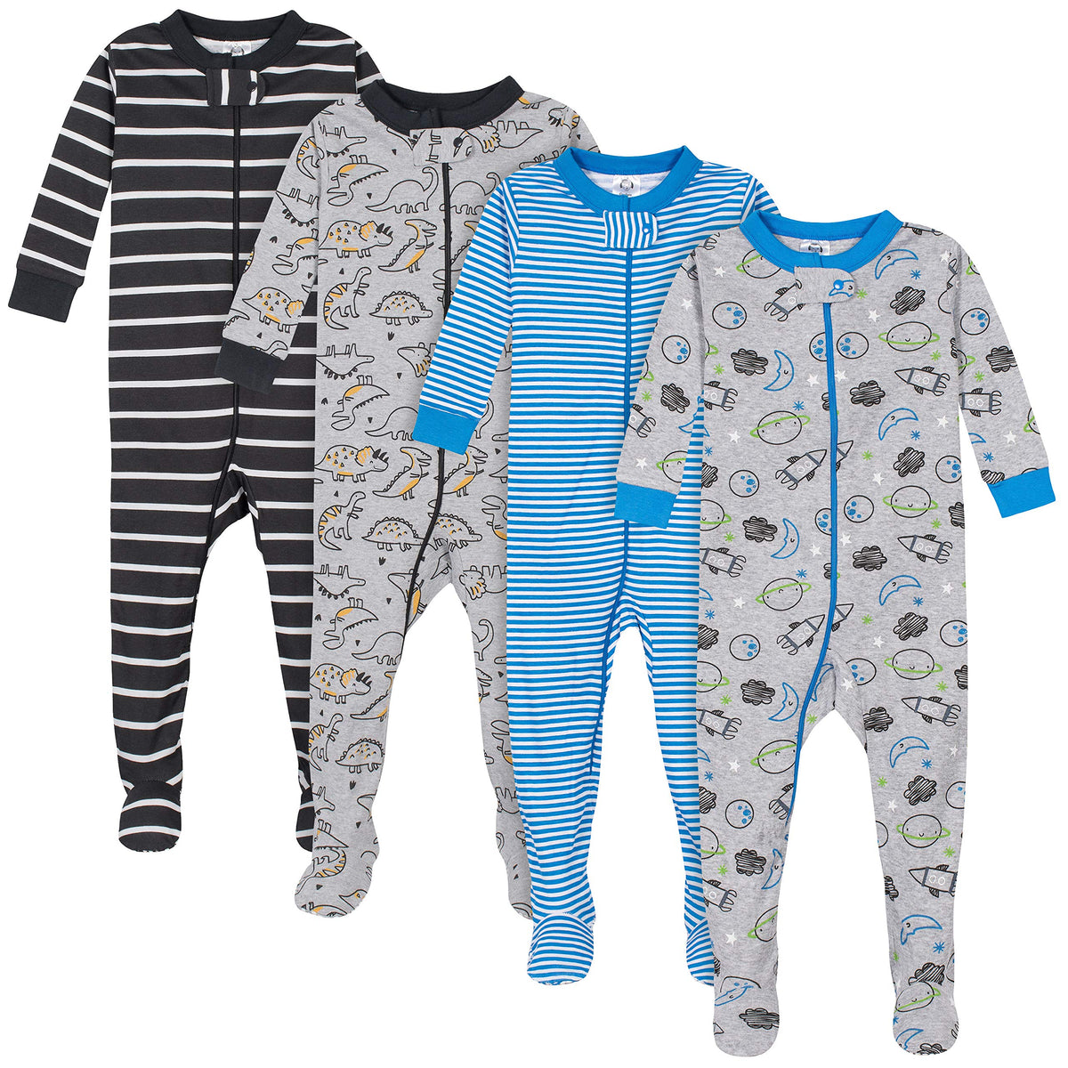 Gerber Baby Boys 4-Pack Footed Pajamas