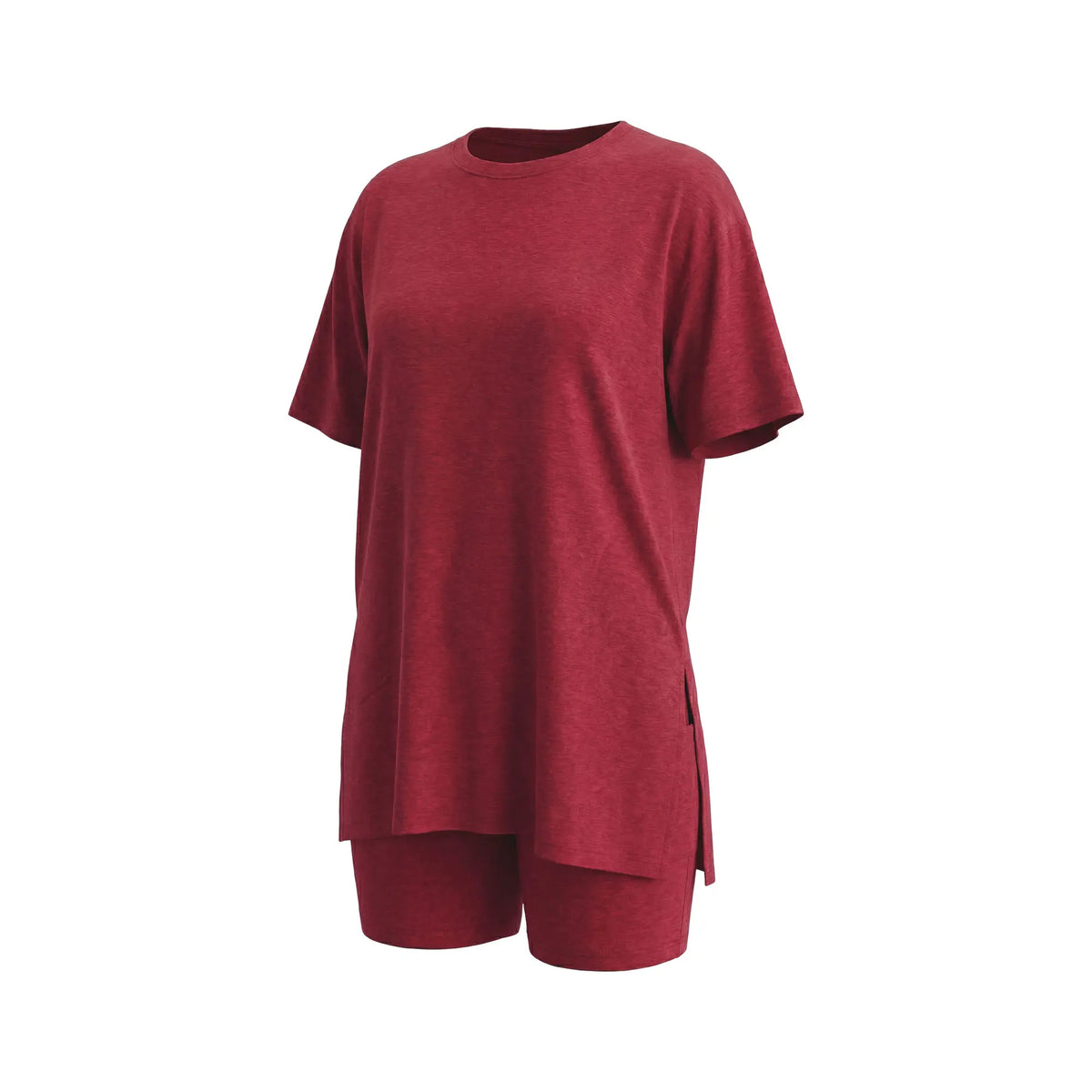 SHOWITTY Womens Lounge Set – Short Sleeve Crew Neck Top and Shorts Set, 88% Recycled Polyester Pajama Outfit with Side Pockets, Soft Stretch 2 Piece Outfit #tiktokshopsummersale