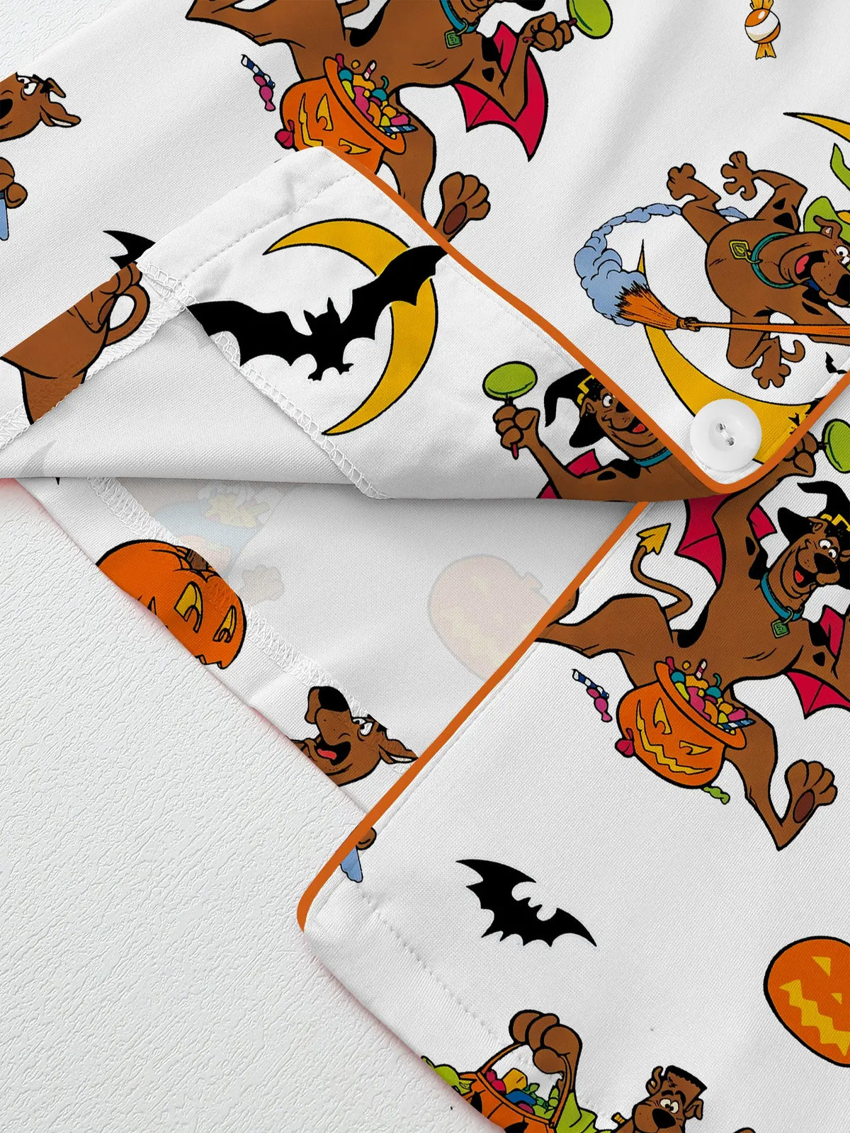 Women's Halloween Pajama Set, Cute Cartoon Pumpkin, Bat, Ghost & Animal Print, 2-Piece Short-Sleeve Sleepwear Loungewear, Fitted for All Seasons, Pyjamas Set
