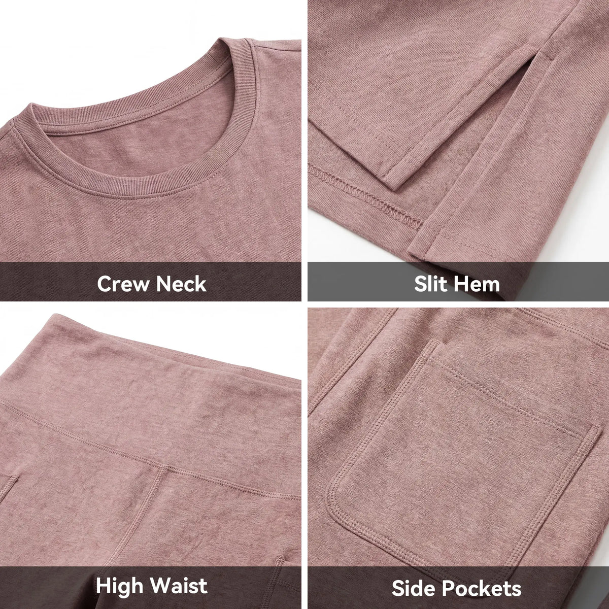SHOWITTY Womens Lounge Set – Short Sleeve Crew Neck Top and Shorts Set, 88% Recycled Polyester Pajama Outfit with Side Pockets, Soft Stretch 2 Piece Outfit #tiktokshopsummersale
