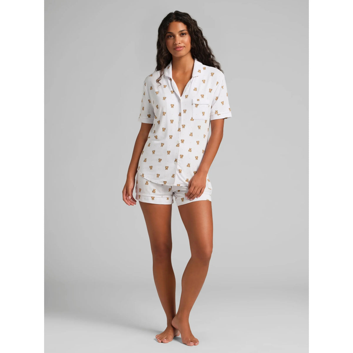 Comfrt | Luna Lounge Short Sleeve PJ Set | Jersey Knit Short Sleeve Matching Pajama Set