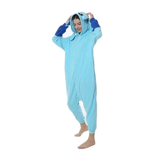 Glaceon Kigurumi Onesie Cosplay Costume Pajamas Halloween Christmas Pajamas Anime Warm Homewear For Adult